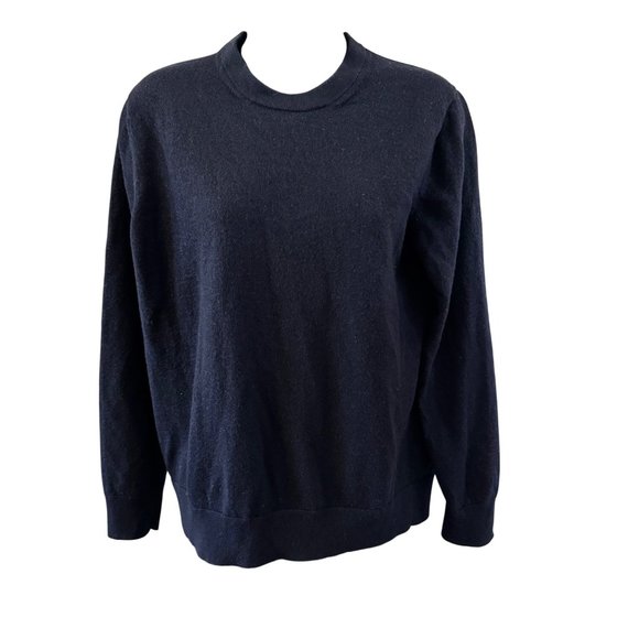Banana Republic Mens Sweater L Navy Merino Wool Crew Neck  Barufa Looks Small - Picture 1 of 6